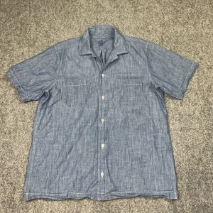 J. McLaughlin Shirt Mens Size M Blue Cotton Casual Designer